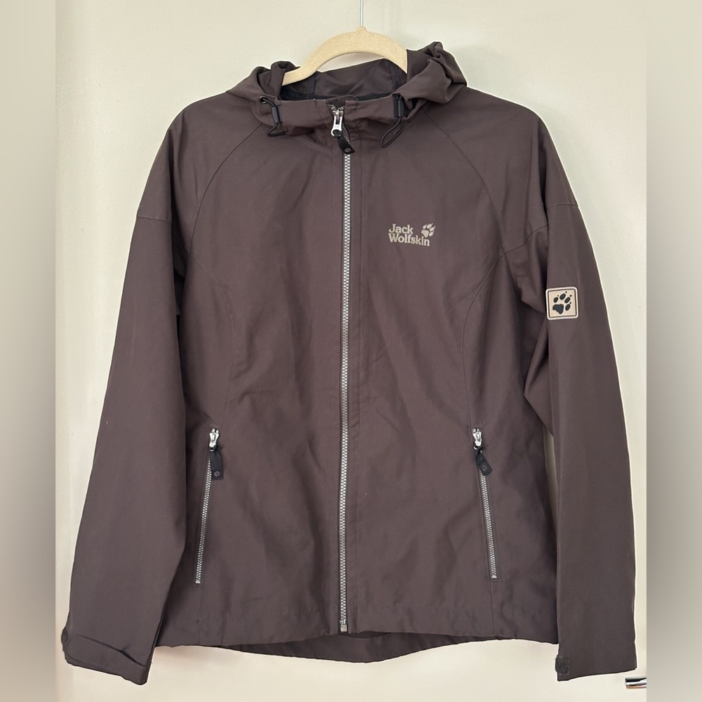 Jack Wolfskin Women's Stormlock Grey Rain Jacket, Size Medium